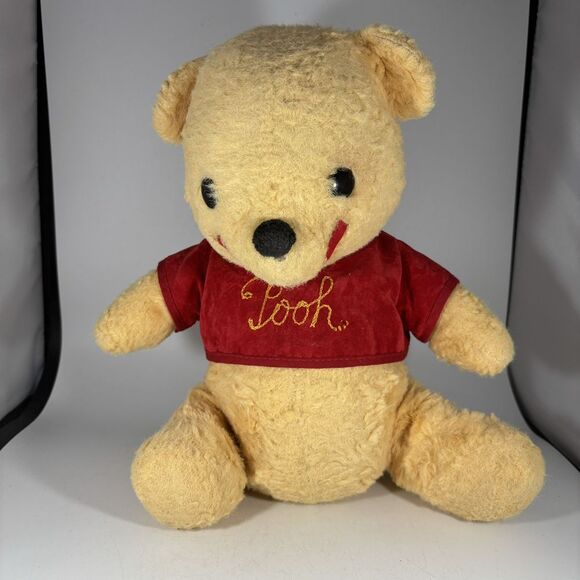 RARE VINTAGE Disney Winnie The Pooh Bear Plush California Stuffed Toy Plushy Old - Picture 1 of 7